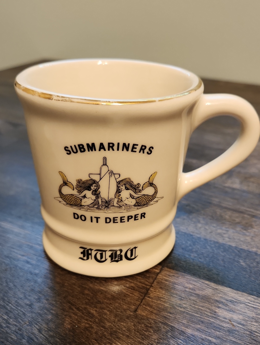 Submariners Do It Deeper James K. Polk Topless Mermaid US Navy Mug